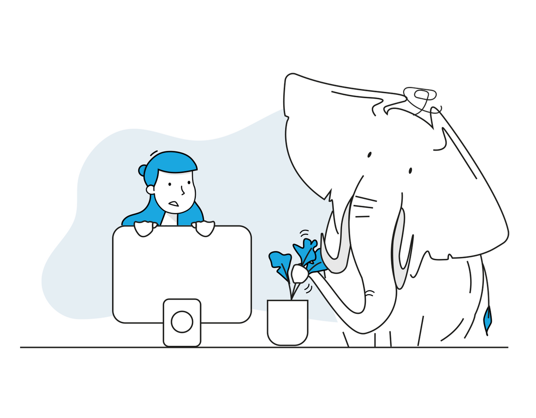 Elefant im Raum, Illustration